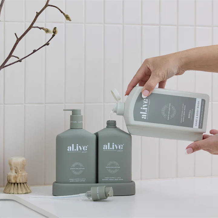 Al.ive Body - 1L Wash Refill - Green Pepper & Lotus - Image 2