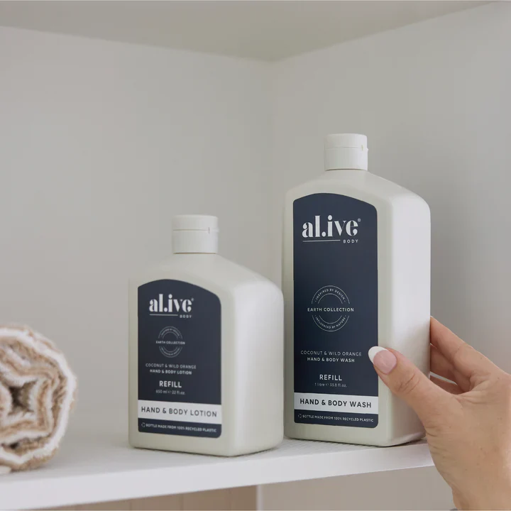 Al.ive Body - 650ml Lotion Refill - Coconut & Wild Orange - Image 2