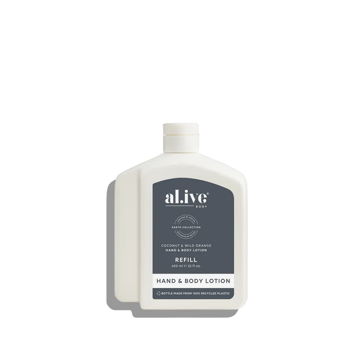 Al.ive Body - 650ml Lotion Refill - Coconut & Wild Orange - Image 3