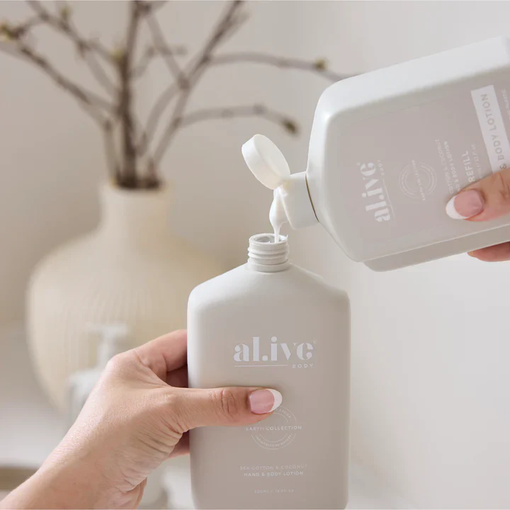 Al.ive Body - 650ml Lotion Refill - Sea Cotton & Coconut - Image 2
