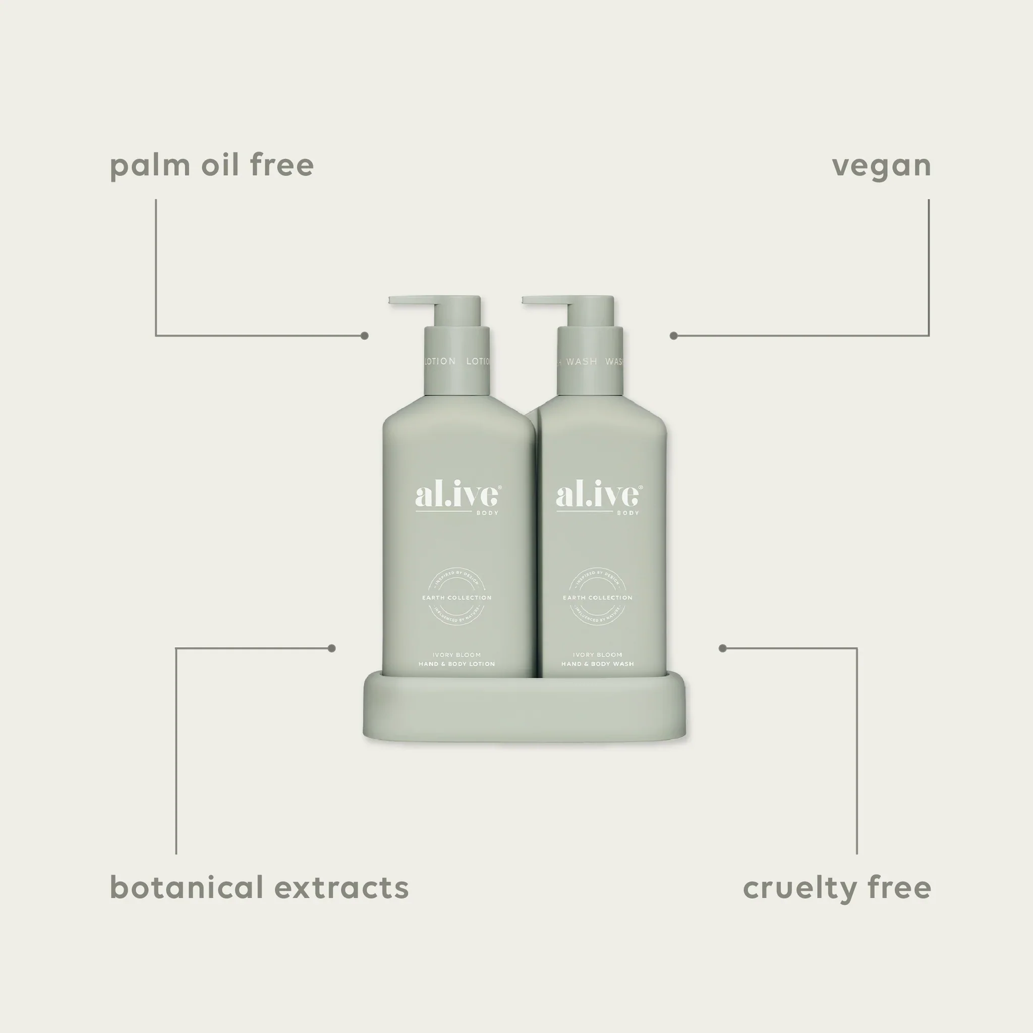 Al.ive Body - Compact Bathroom Duo Wash + Lotion - Ivory Bloom - Image 2