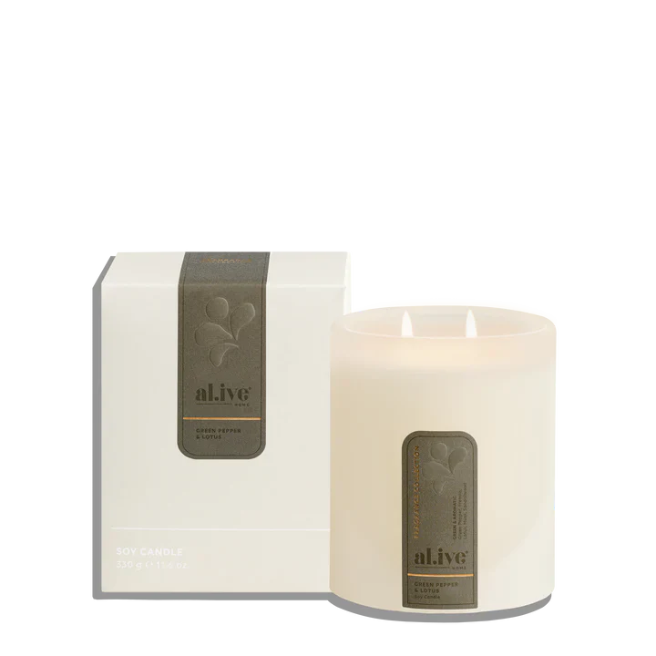 Al.ive Body - Soy Candle - Green Pepper & Lotus - Image 3