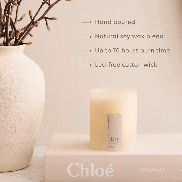 Al.ive Body - Soy Candle - Sea Cotton & Coconut - Image 2