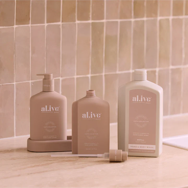 Al.ive Body - Wash Refill - Apricot & Sweet Fig - 1L - Image 3