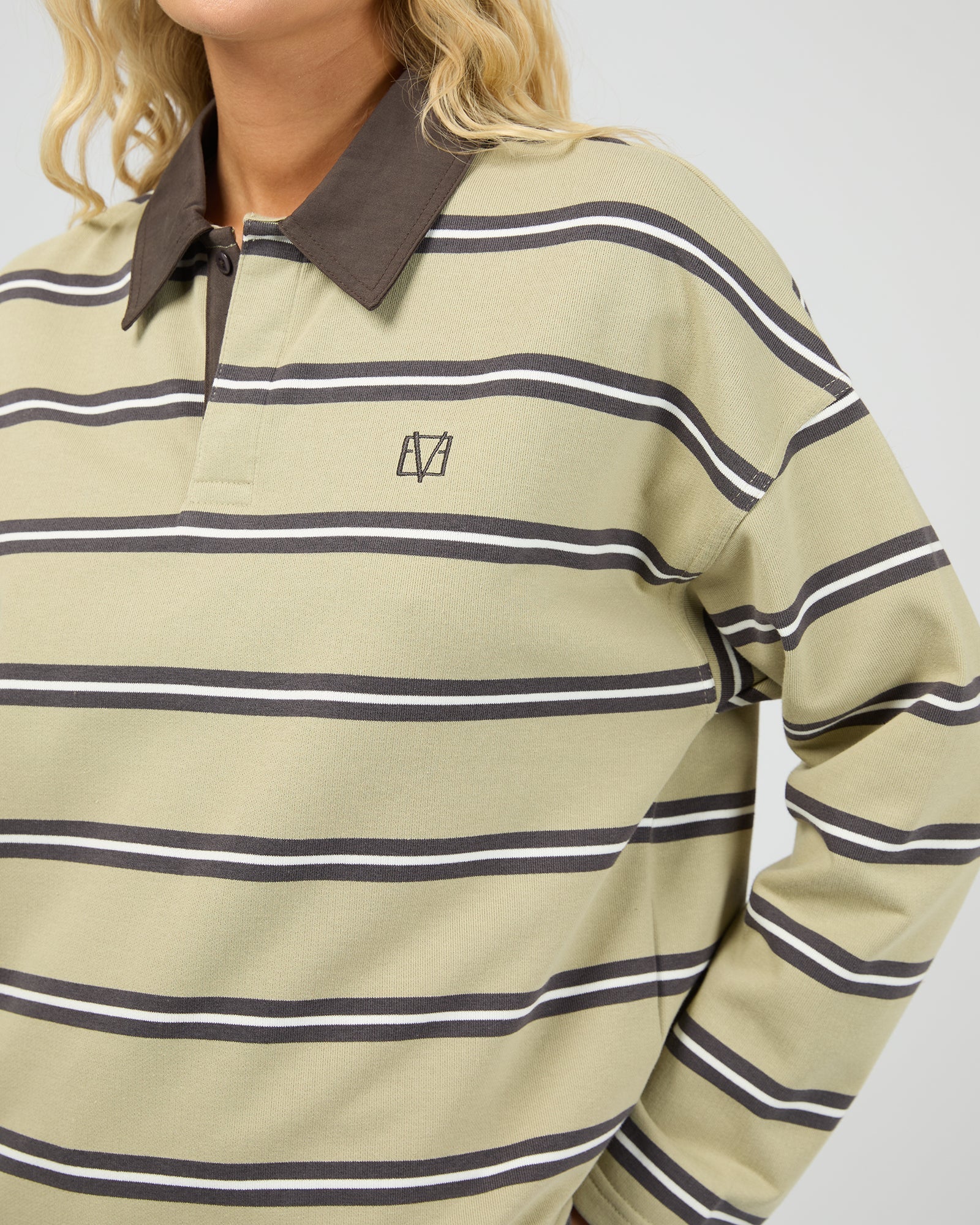 All About Eve - Avery Rugby Top - Khaki - Image 4