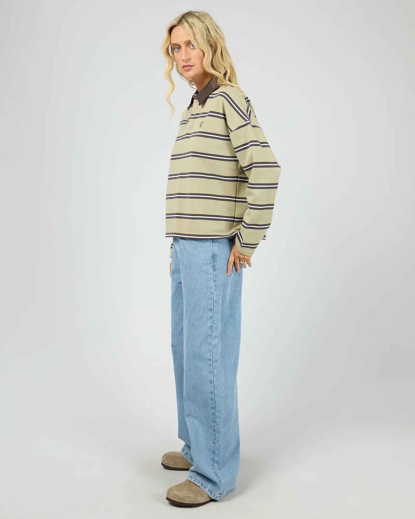 All About Eve - Avery Rugby Top - Khaki - Image 5
