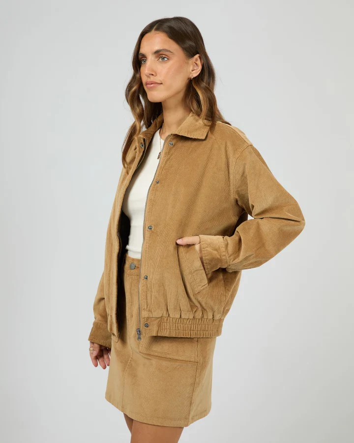 All About Eve - Bambi Cord Bomber - Tan - Image 3