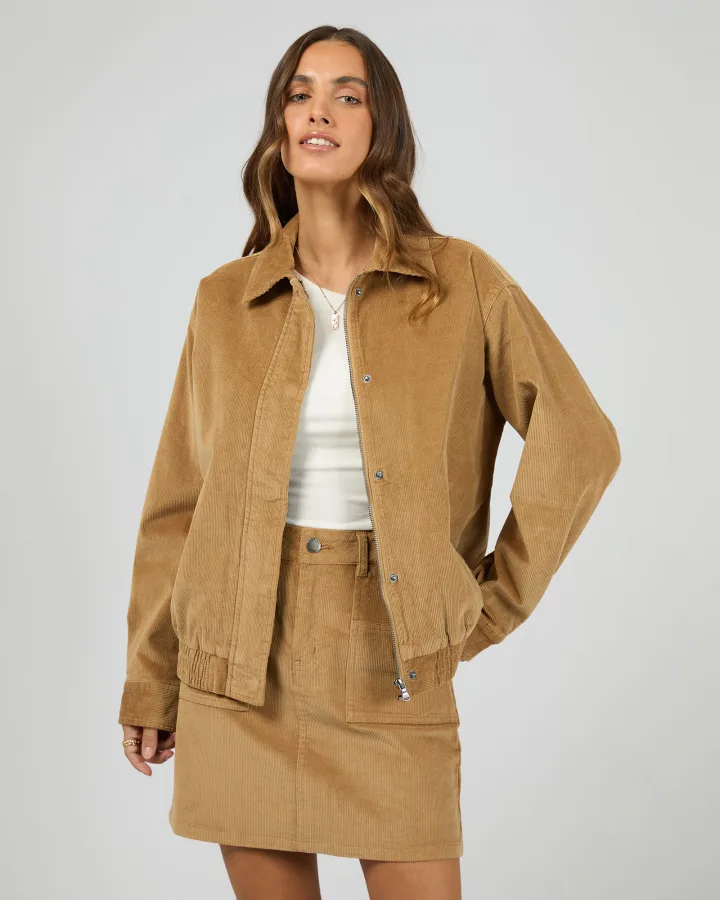 All About Eve - Bambi Cord Bomber - Tan - Image 5