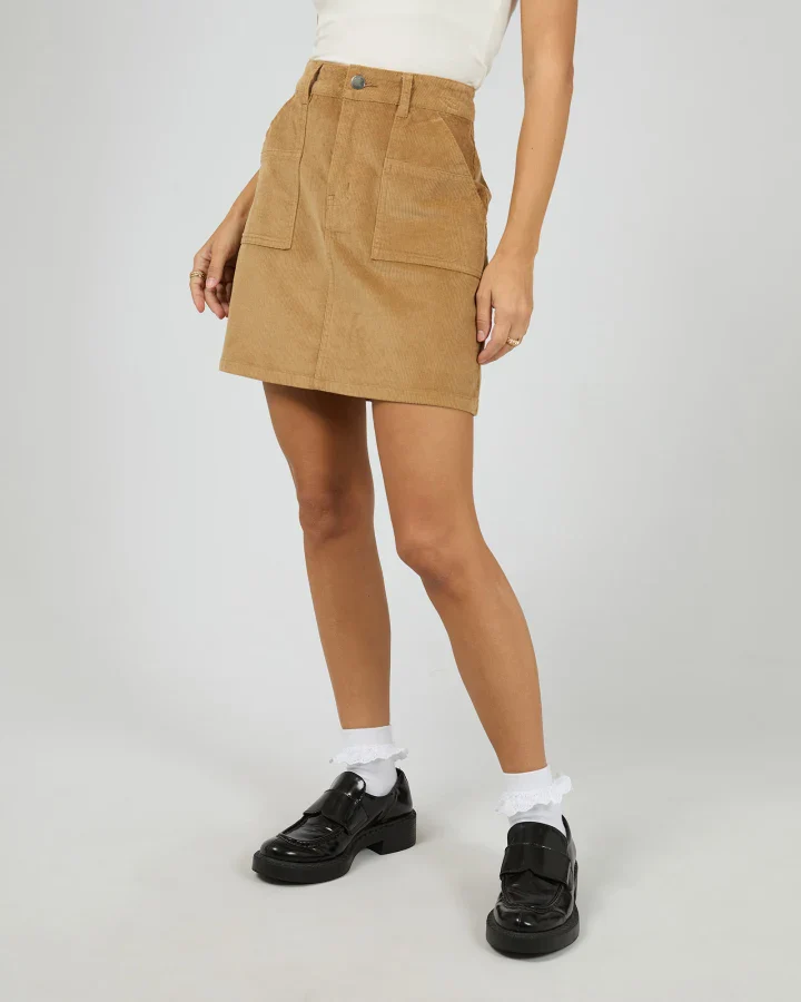 All About Eve - Bambi Cord Skirt - Tan