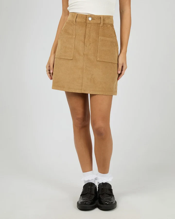 All About Eve - Bambi Cord Skirt - Tan - Image 4