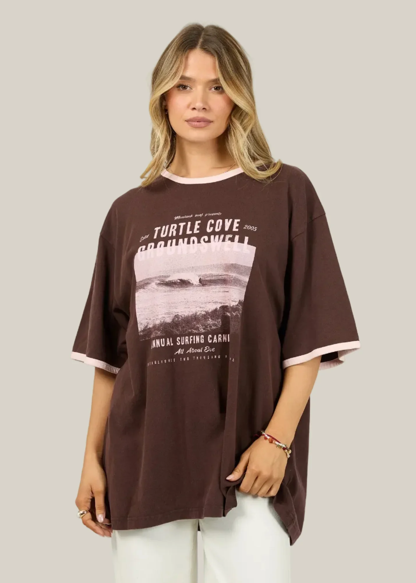 All About Eve - Cove Oversized Tee - Brown
