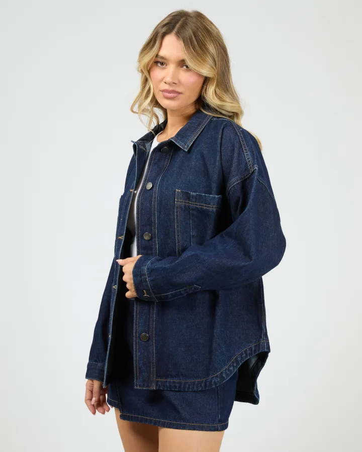 All About Eve - Dale Shacket - Indigo - Image 4