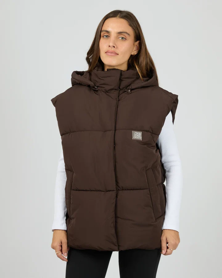 All About Eve - Elevate Puffer Vest - Brown