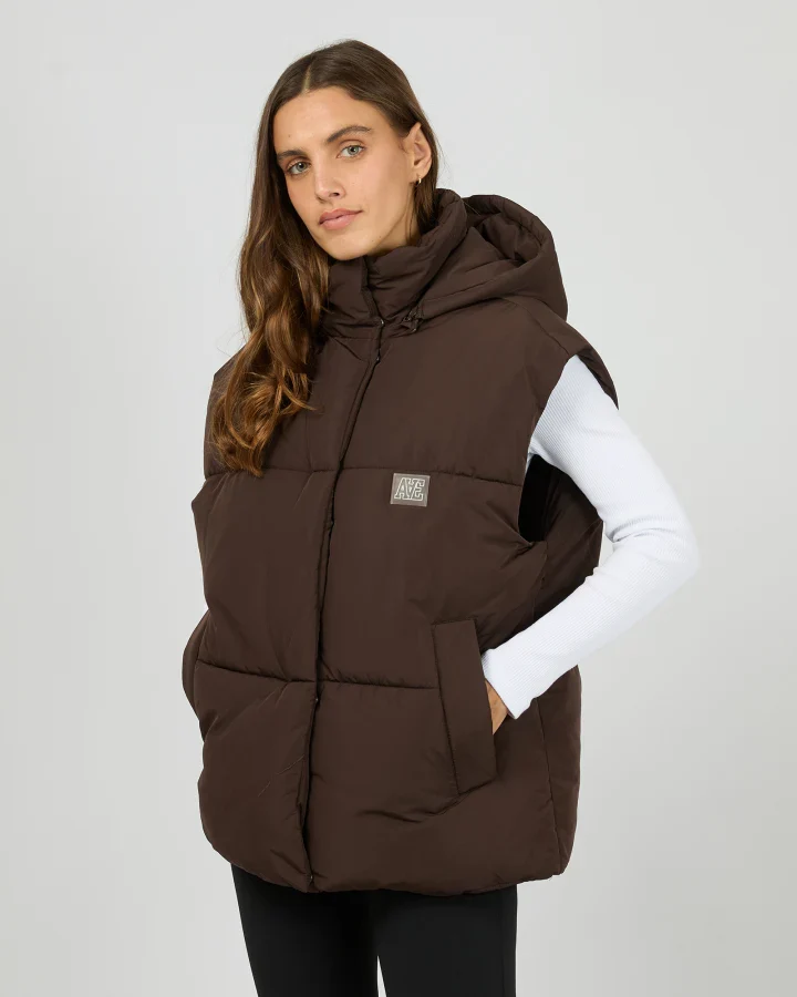 All About Eve - Elevate Puffer Vest - Brown - Image 2