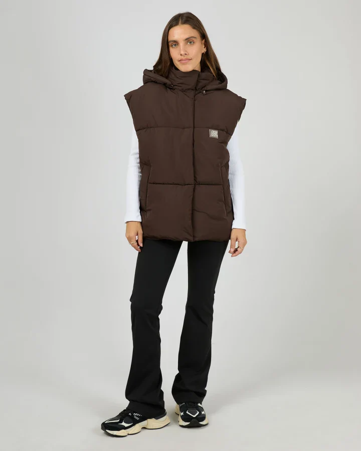 All About Eve - Elevate Puffer Vest - Brown - Image 3