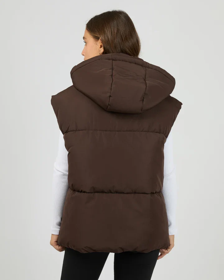 All About Eve - Elevate Puffer Vest - Brown - Image 5