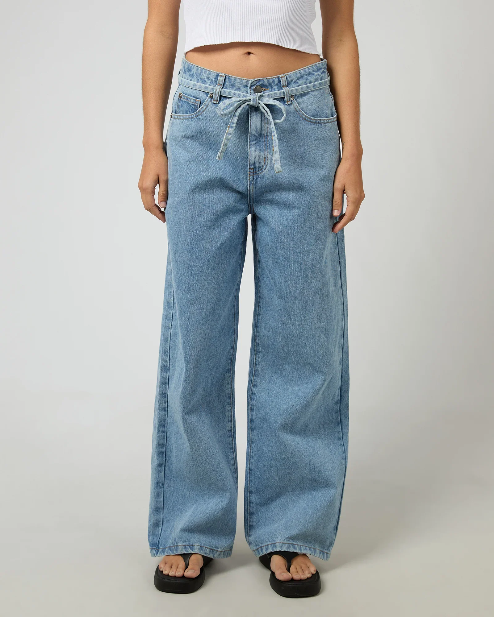 All About Eve - Gia High Rise Baggy - Light Blue