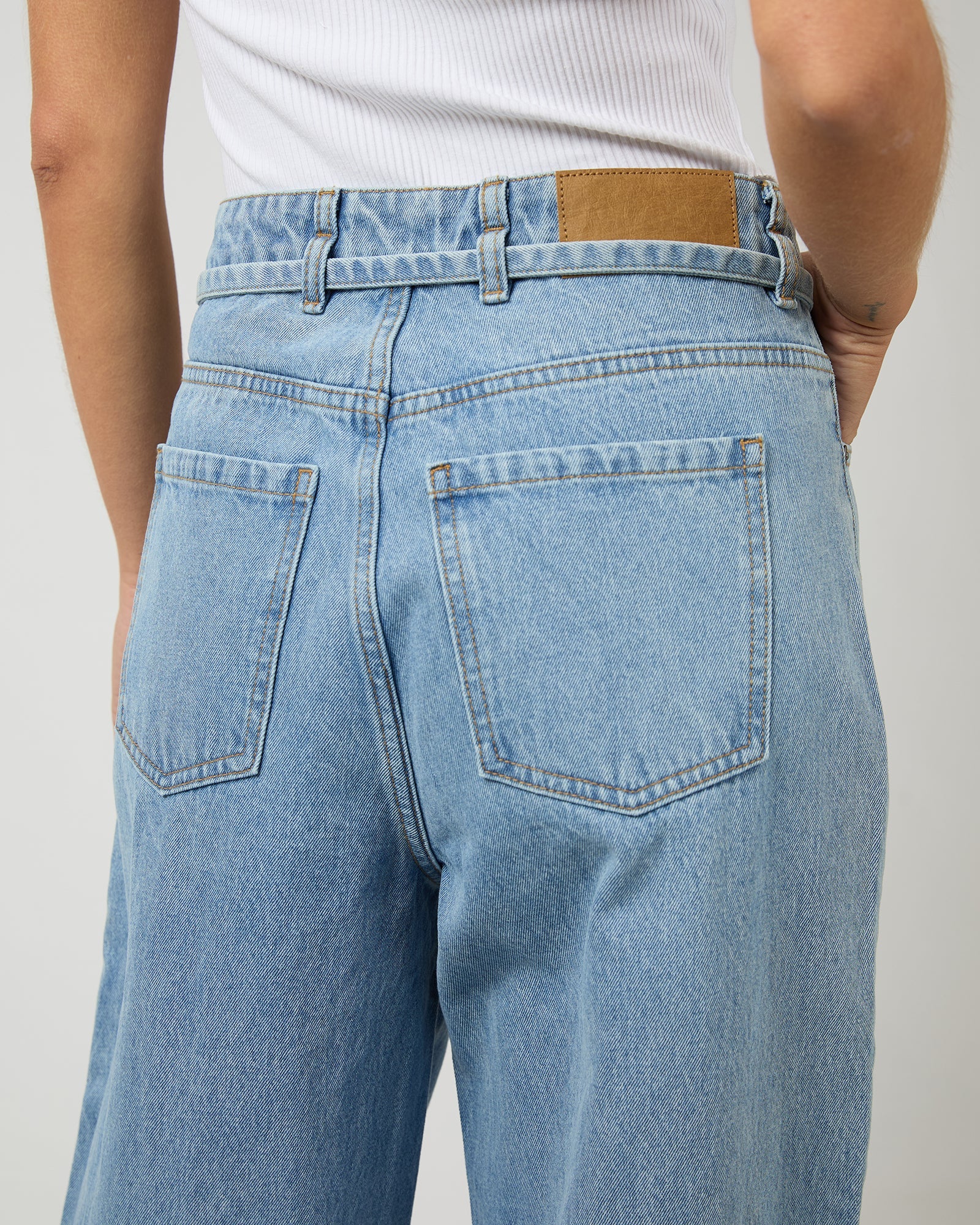 All About Eve - Gia High Rise Baggy - Light Blue - Image 4