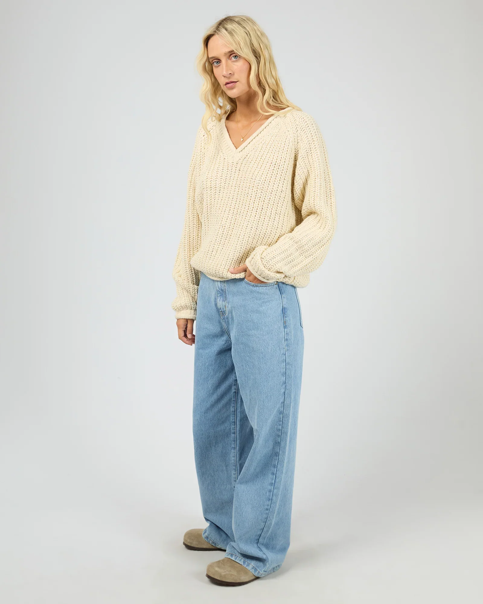All About Eve - Hali V-Neck Knit - Vanilla - Image 5