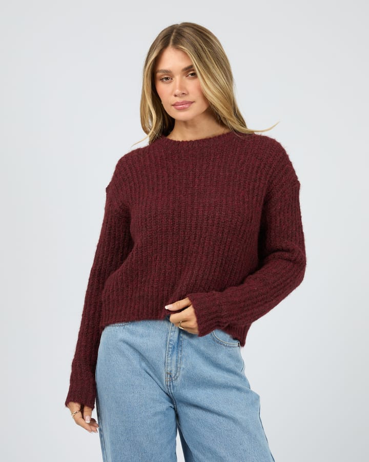 All About Eve - Ivy Knit Jumper - Wine