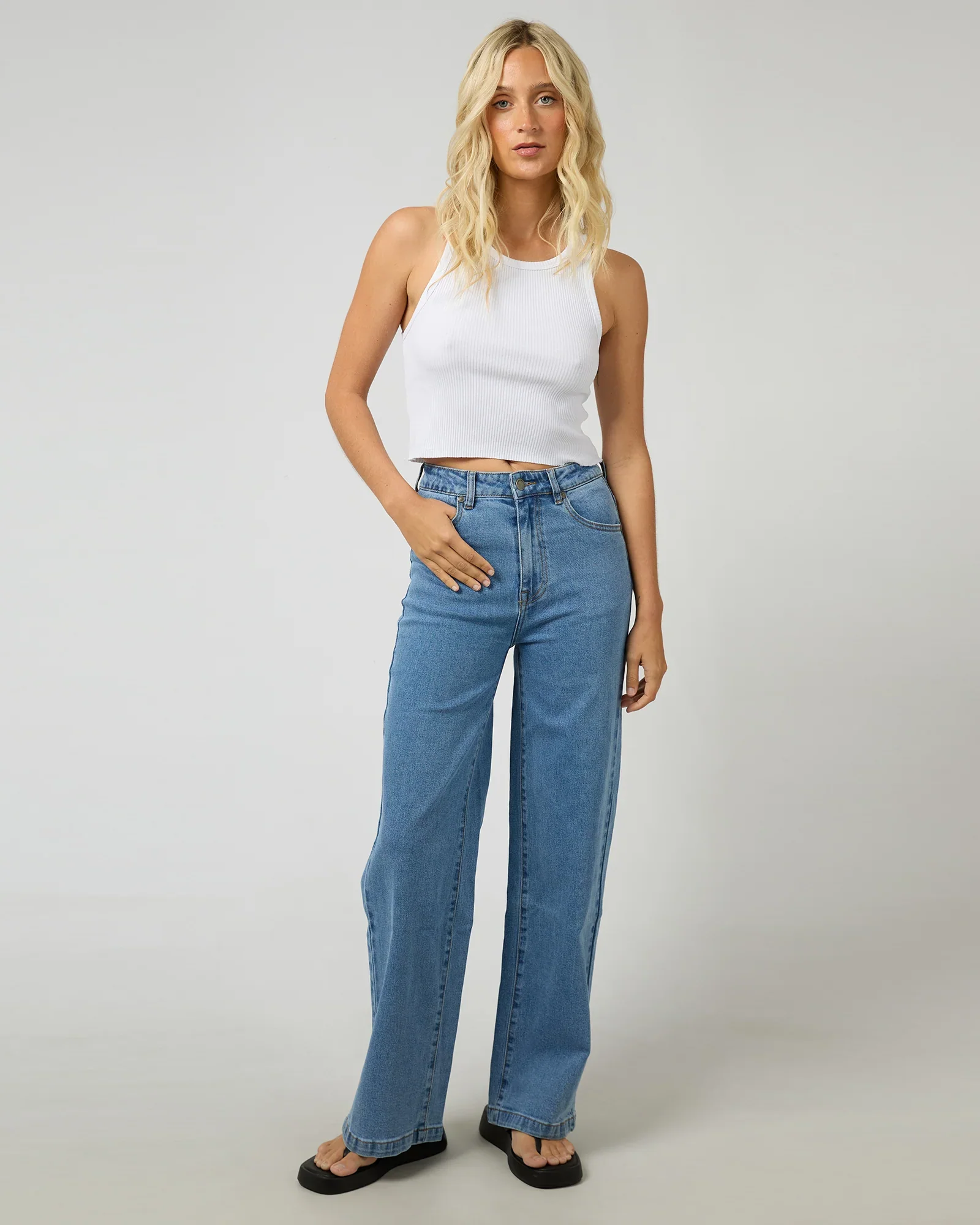 All About Eve - Jacqui Wide Leg - Light Blue - Image 2