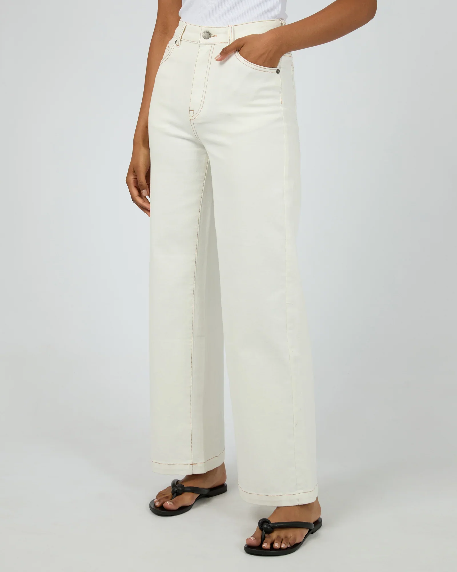 All About Eve - Jacqui Wide Leg - Vintage White - Image 3
