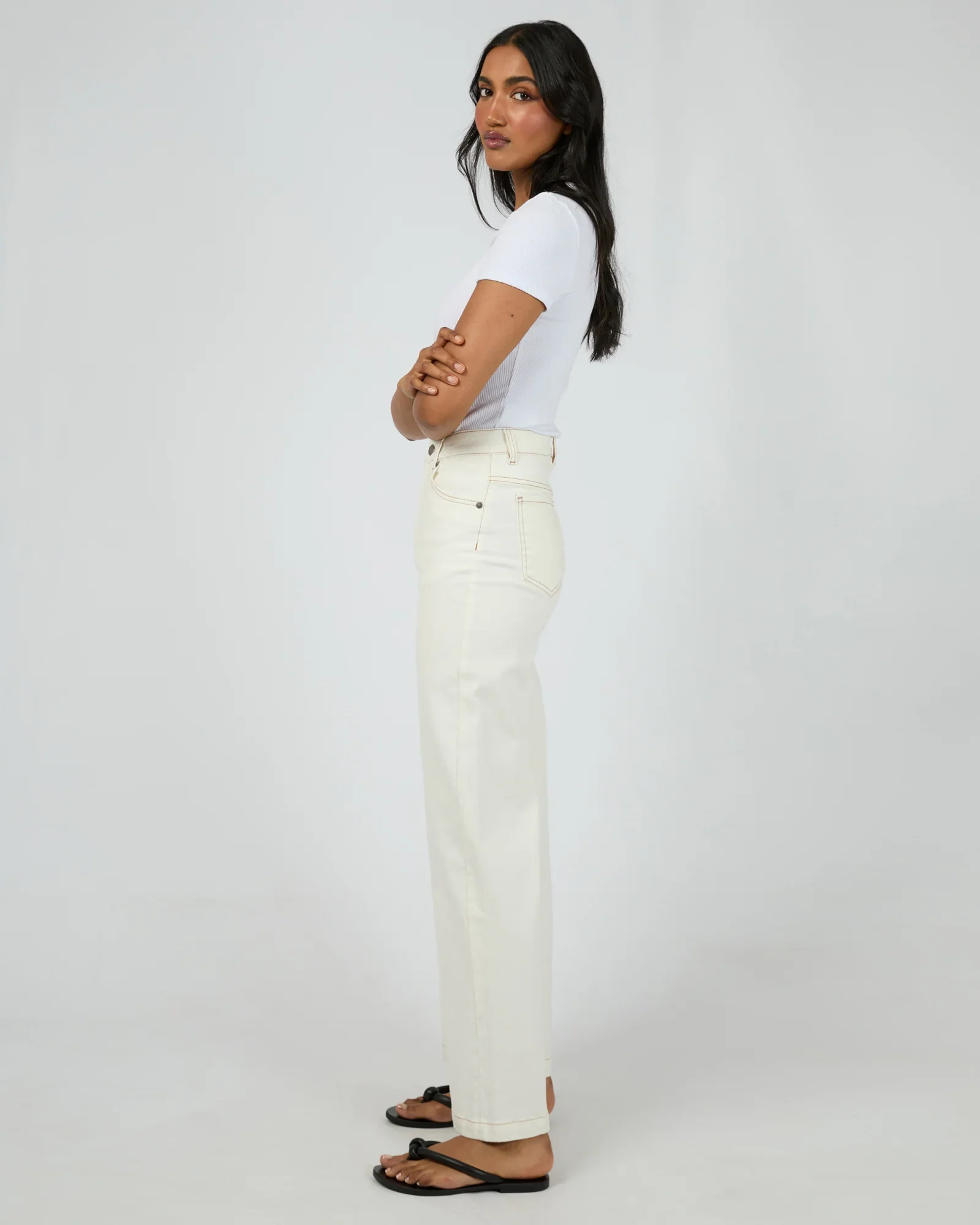 All About Eve - Jacqui Wide Leg - Vintage White - Image 7