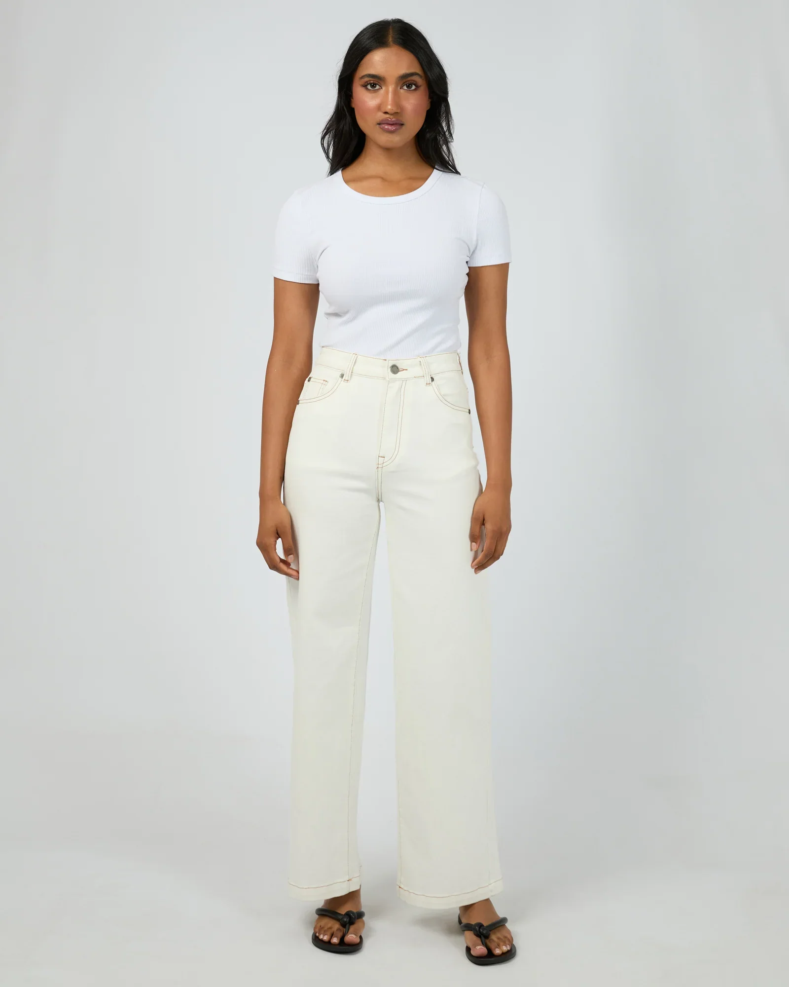 All About Eve - Jacqui Wide Leg - Vintage White - Image 8