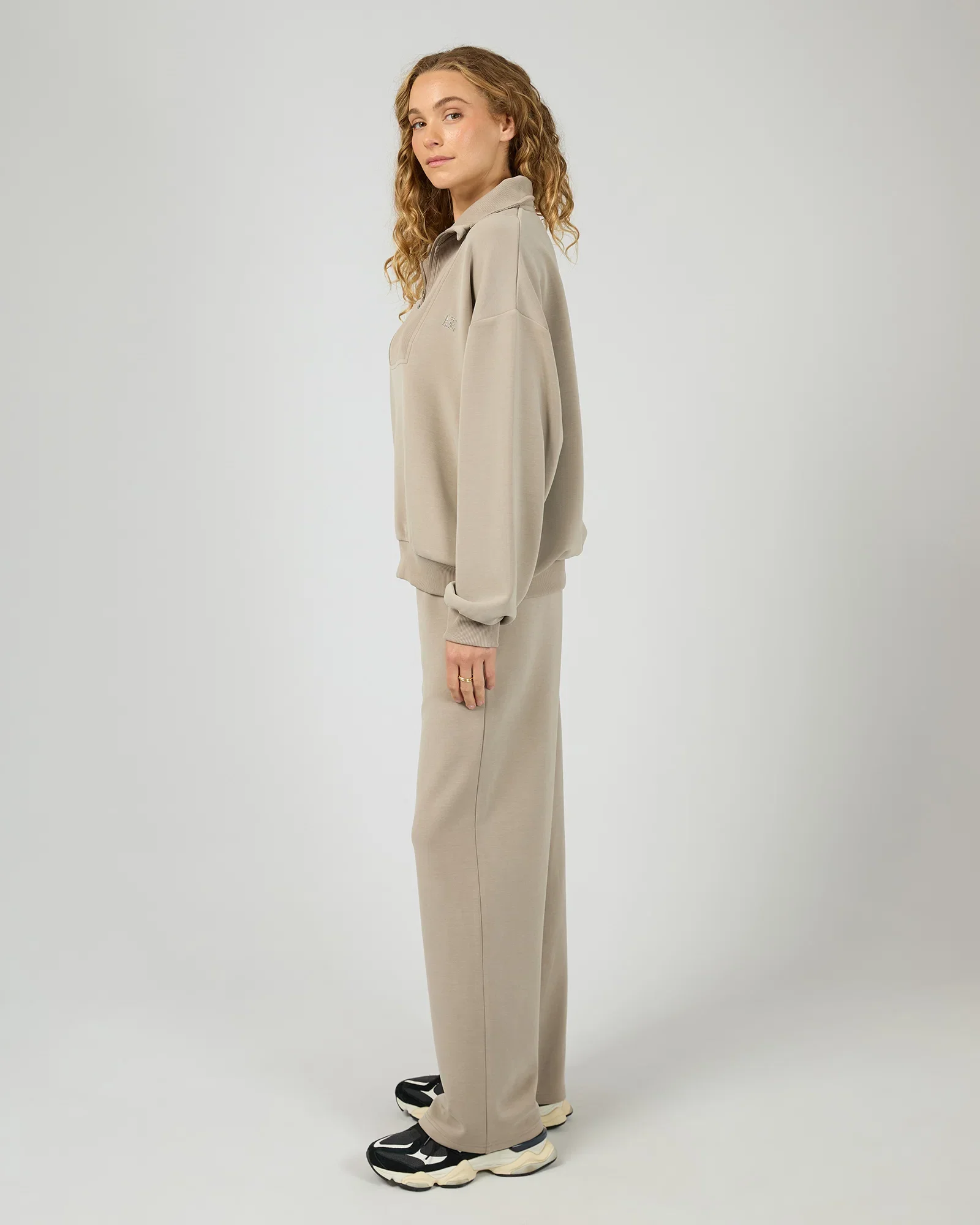 All About Eve - Luxe Active 1/4 Zip - Stone - Image 3