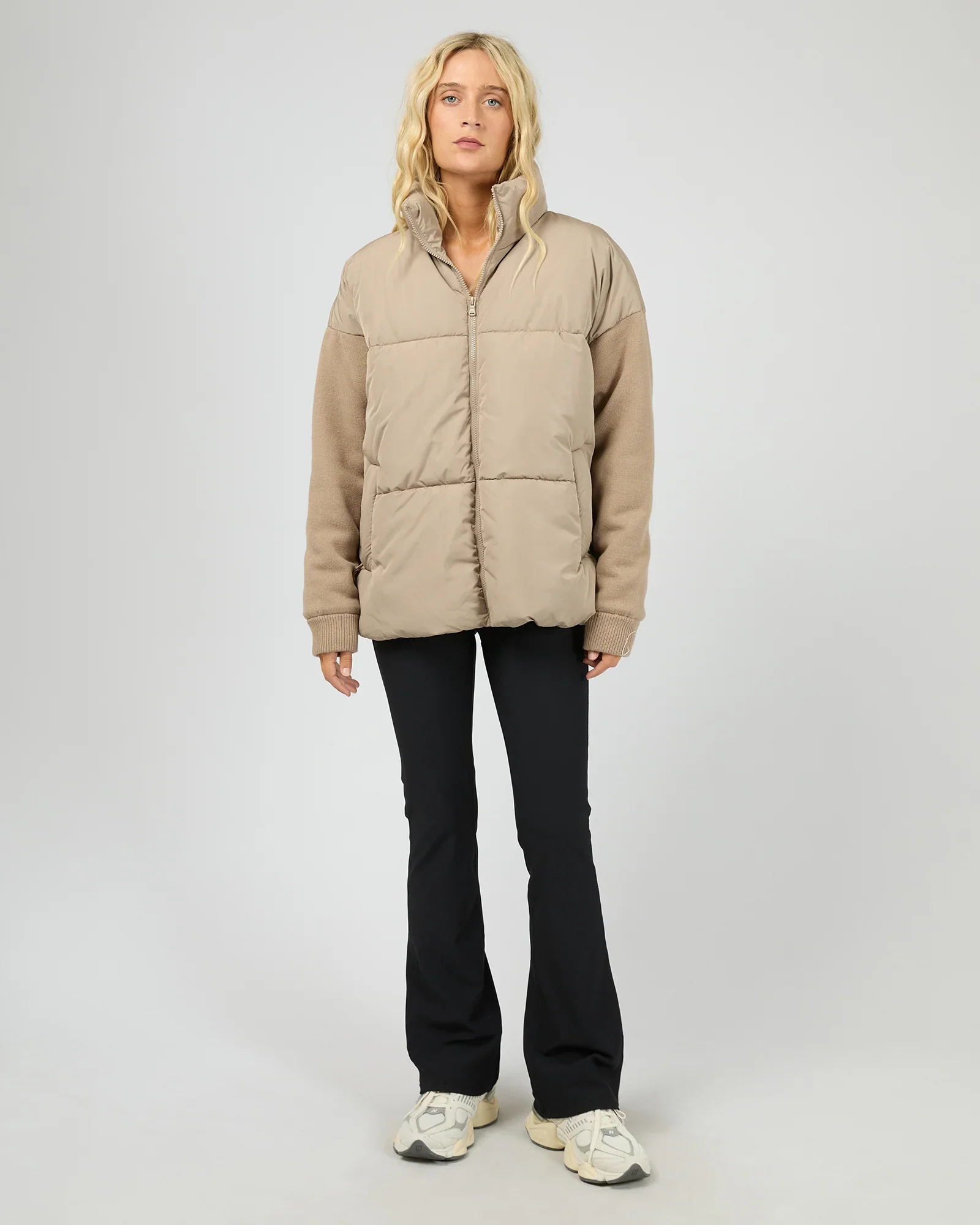 All About Eve - Luxe Knit Puffer - Stone