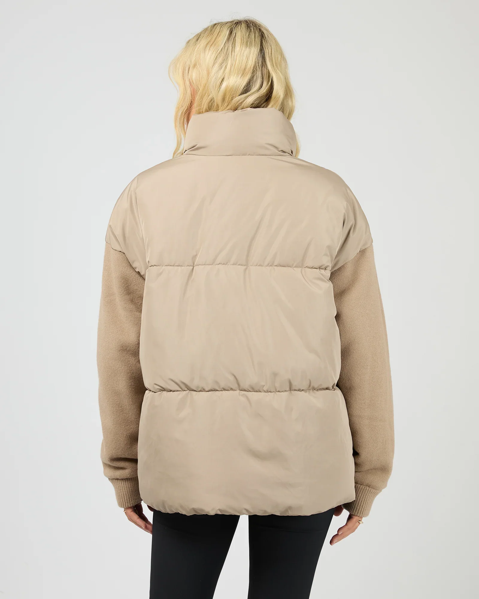 All About Eve - Luxe Knit Puffer - Stone - Image 5
