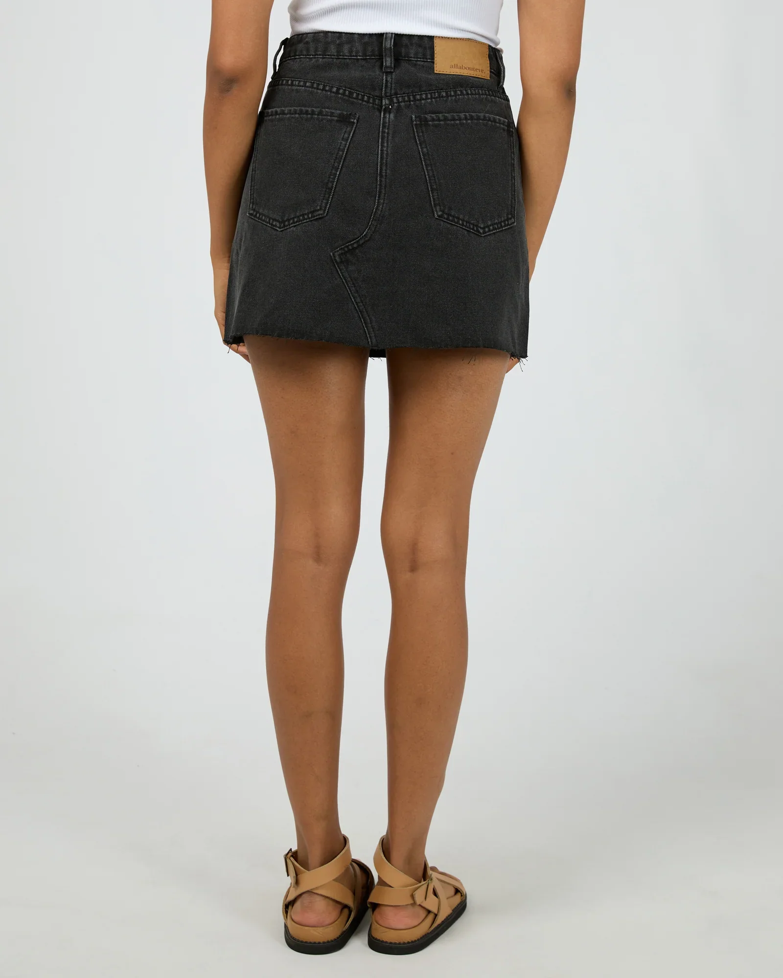 All About Eve - Margot Denim Skirt - Black - Image 5