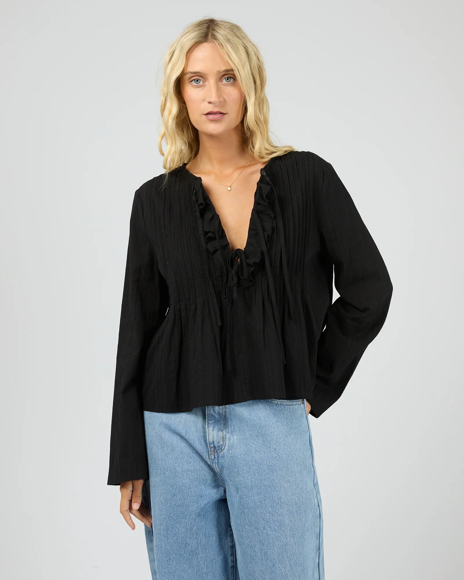 All About Eve - Nyxie Ruffle Top - Black - Image 3