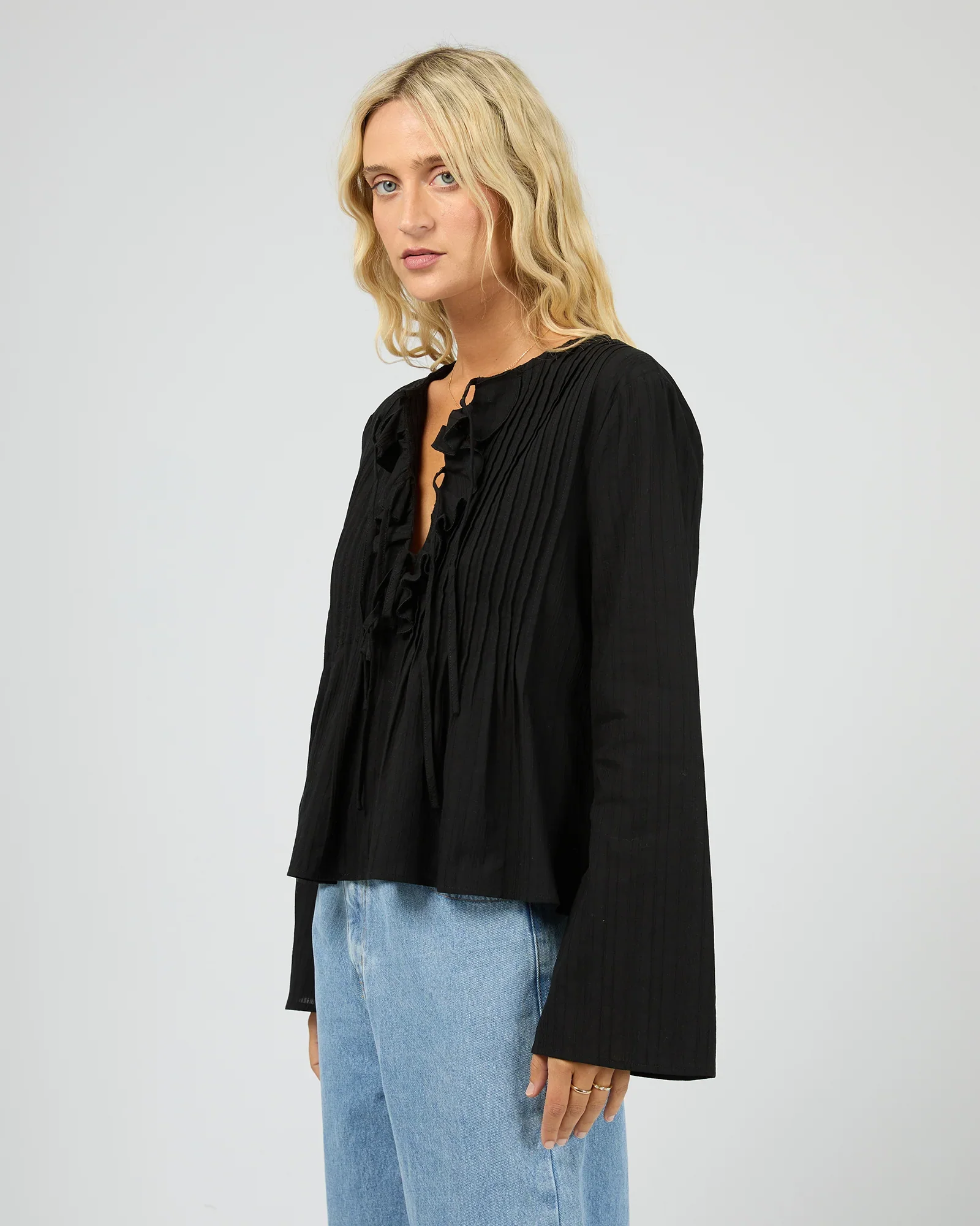 All About Eve - Nyxie Ruffle Top - Black - Image 5