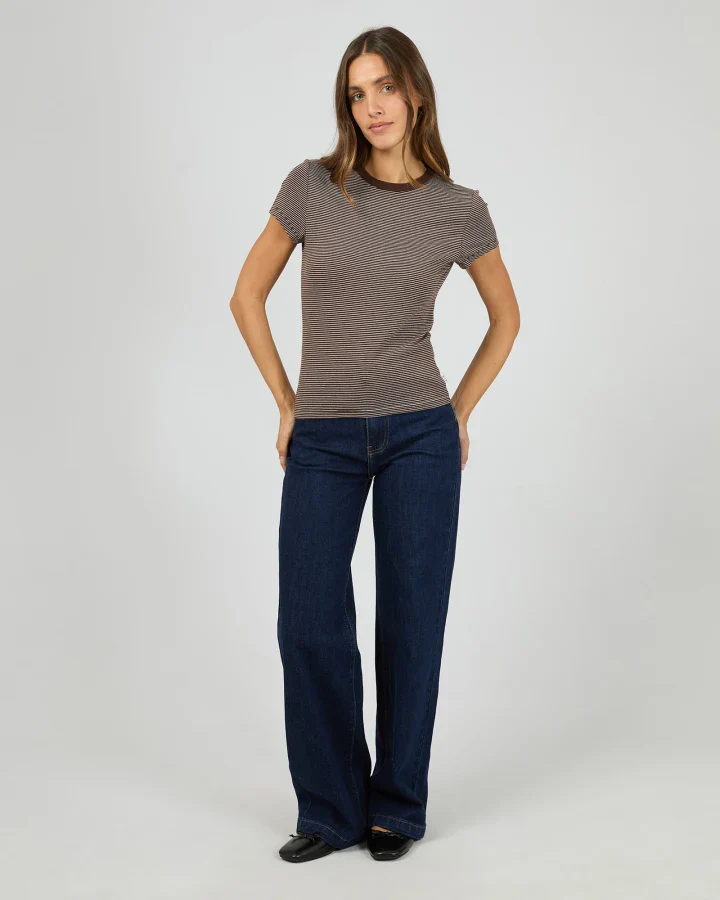 All About Eve - Sami Stripe Tee - Brown - Image 2