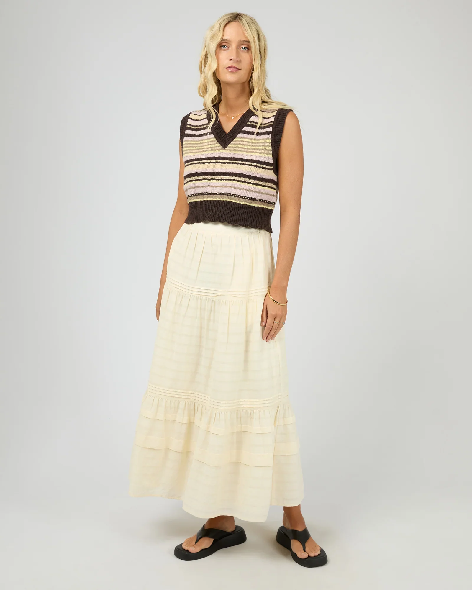 All About Eve - Shayan Maxi Skirt - Yellow - Image 4