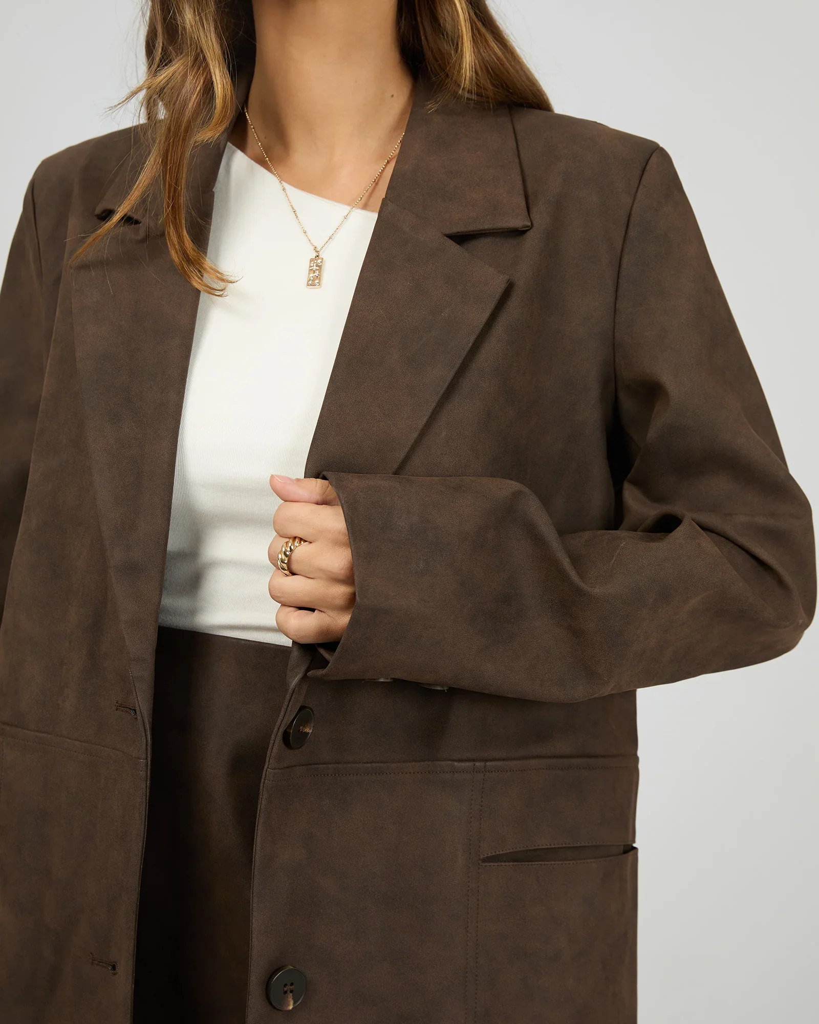 All About Eve - Vanner Blazer - Coffee - Image 3