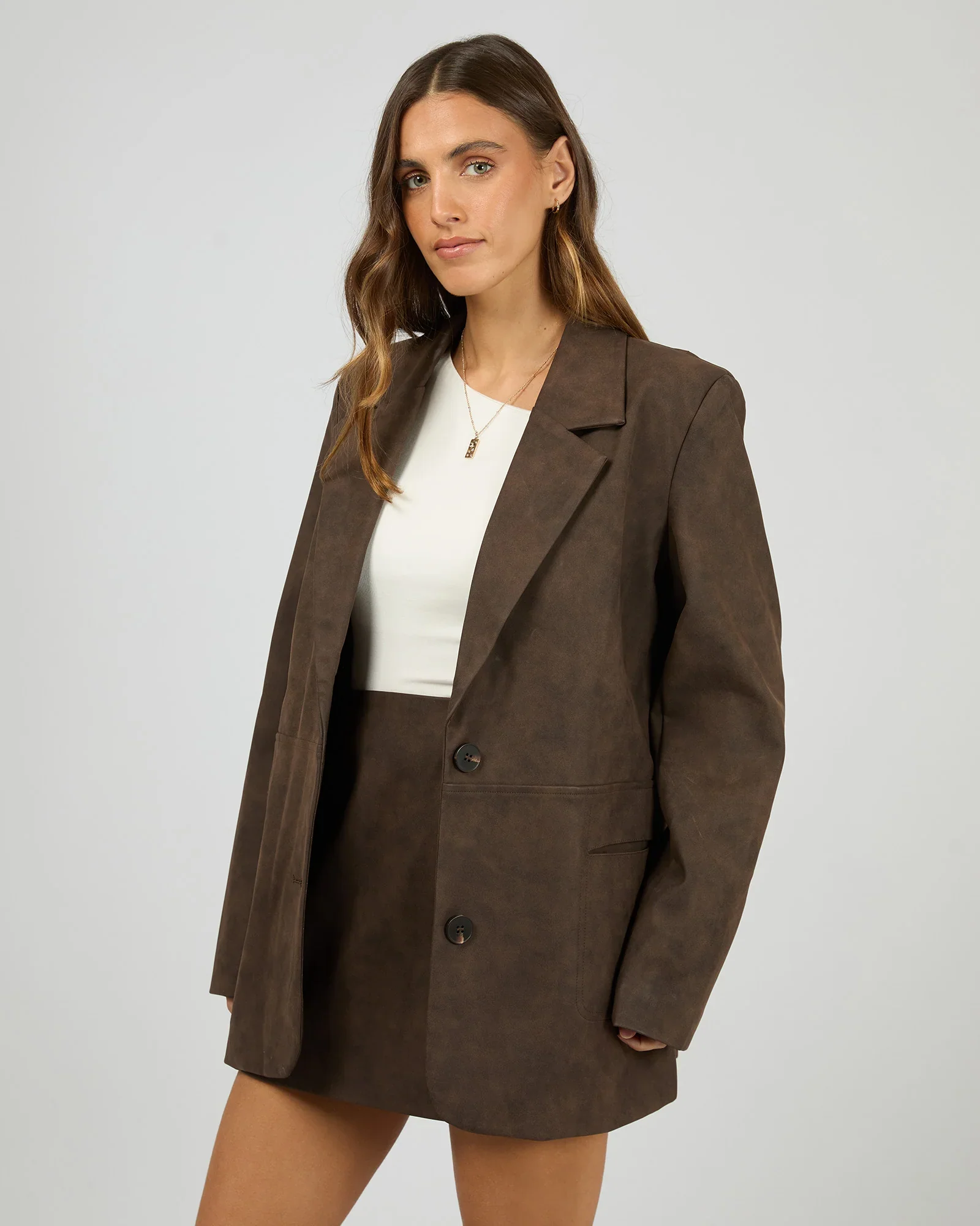 All About Eve - Vanner Blazer - Coffee - Image 4