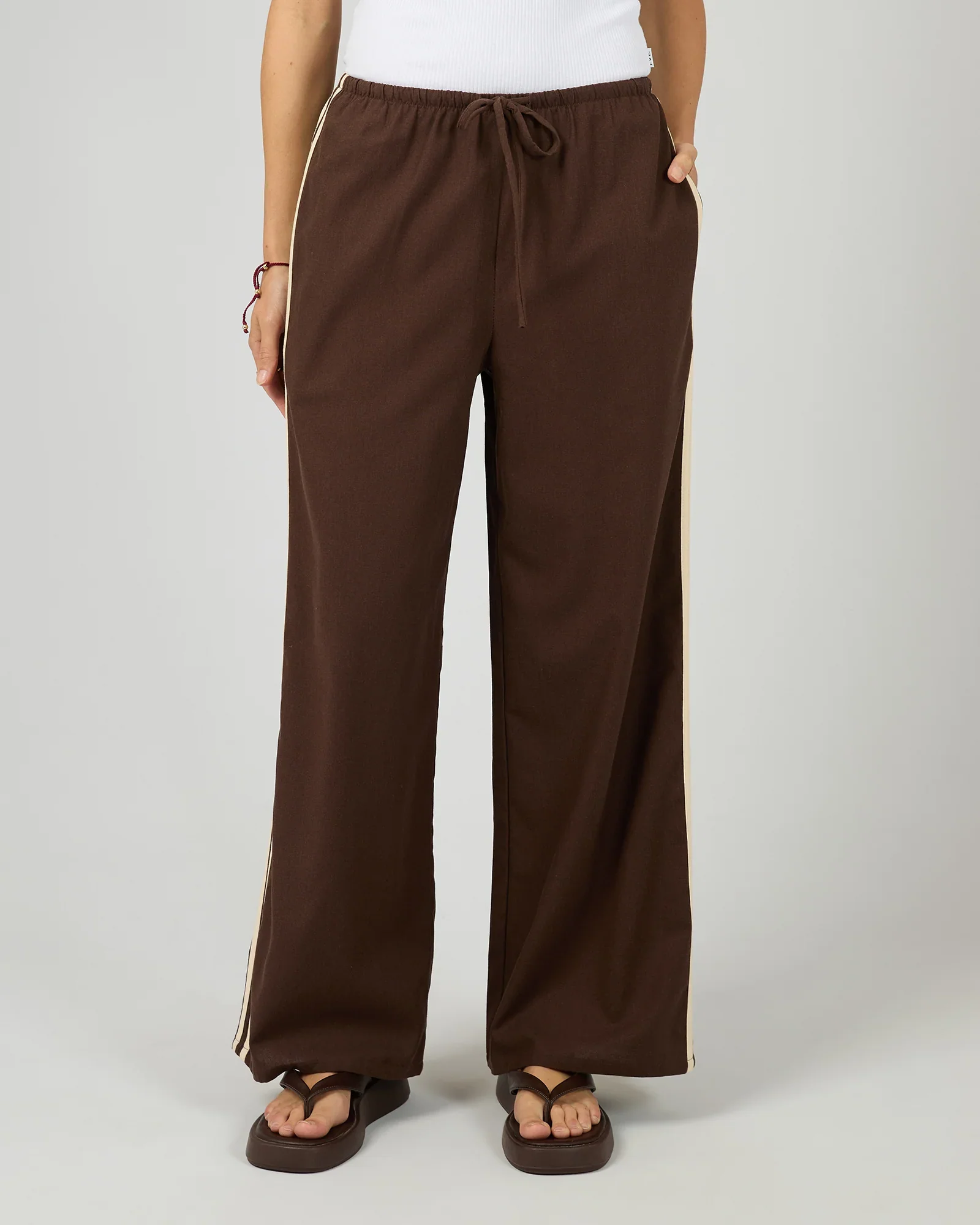 All About Eve - West Coast Stripe Pant - Brown - Image 3