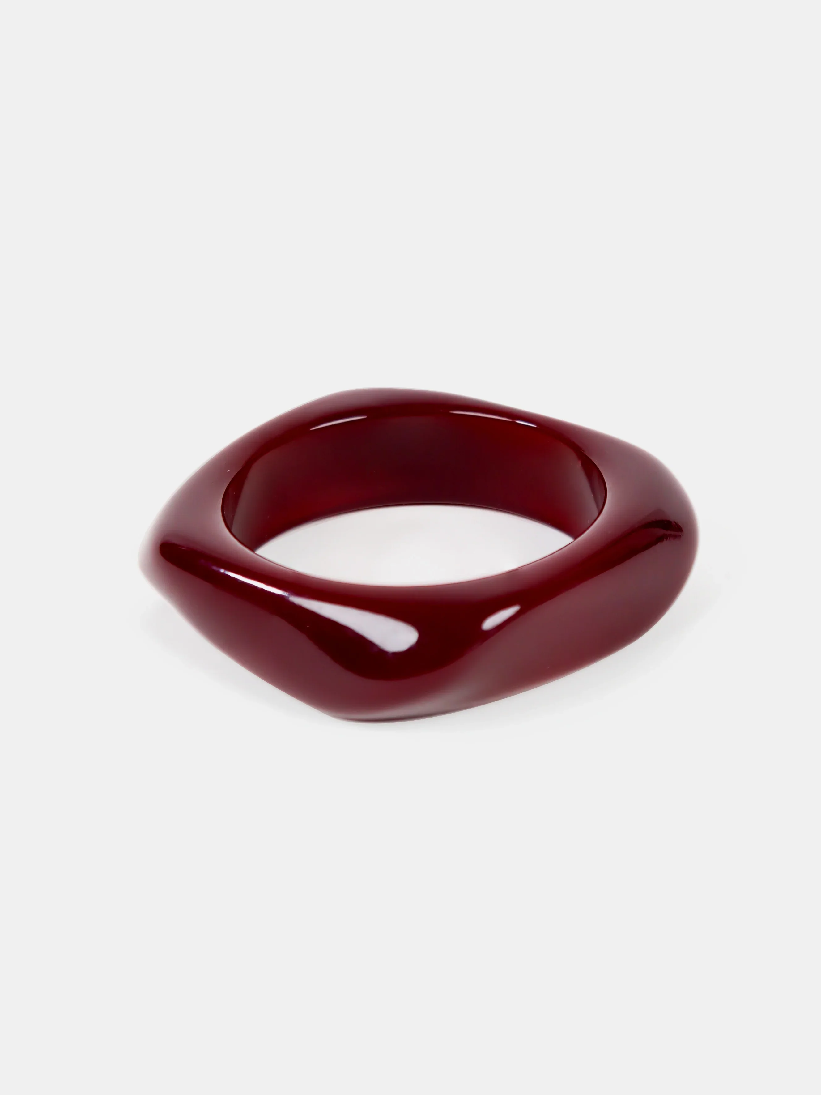 Angels Whisper - Angular Cuff Bangle - Wine