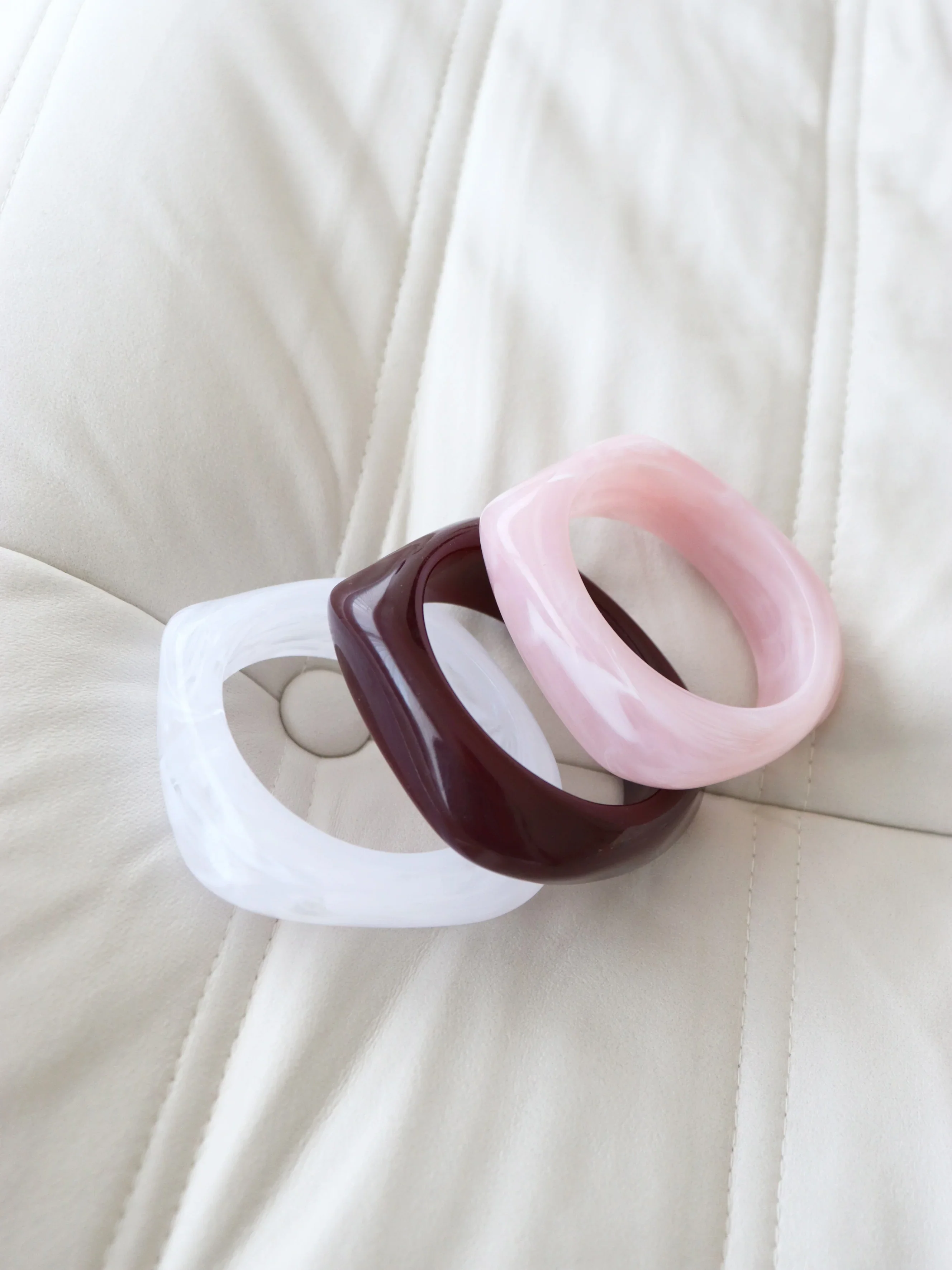 Angels Whisper - Angular Cuff Bangle - Wine - Image 3