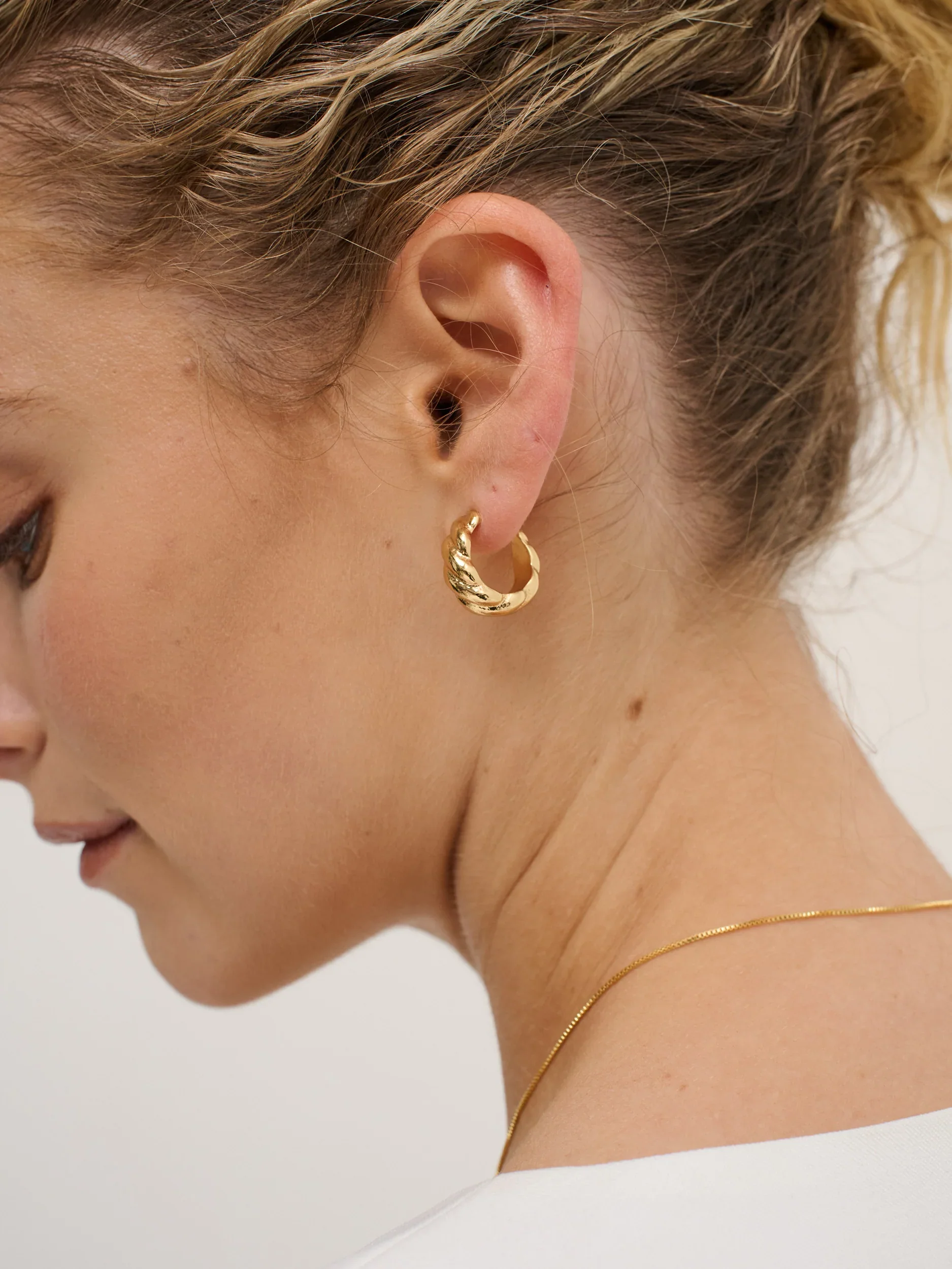 Angels Whisper - Camile Twist 18K Gold Plated Earrings - Image 2