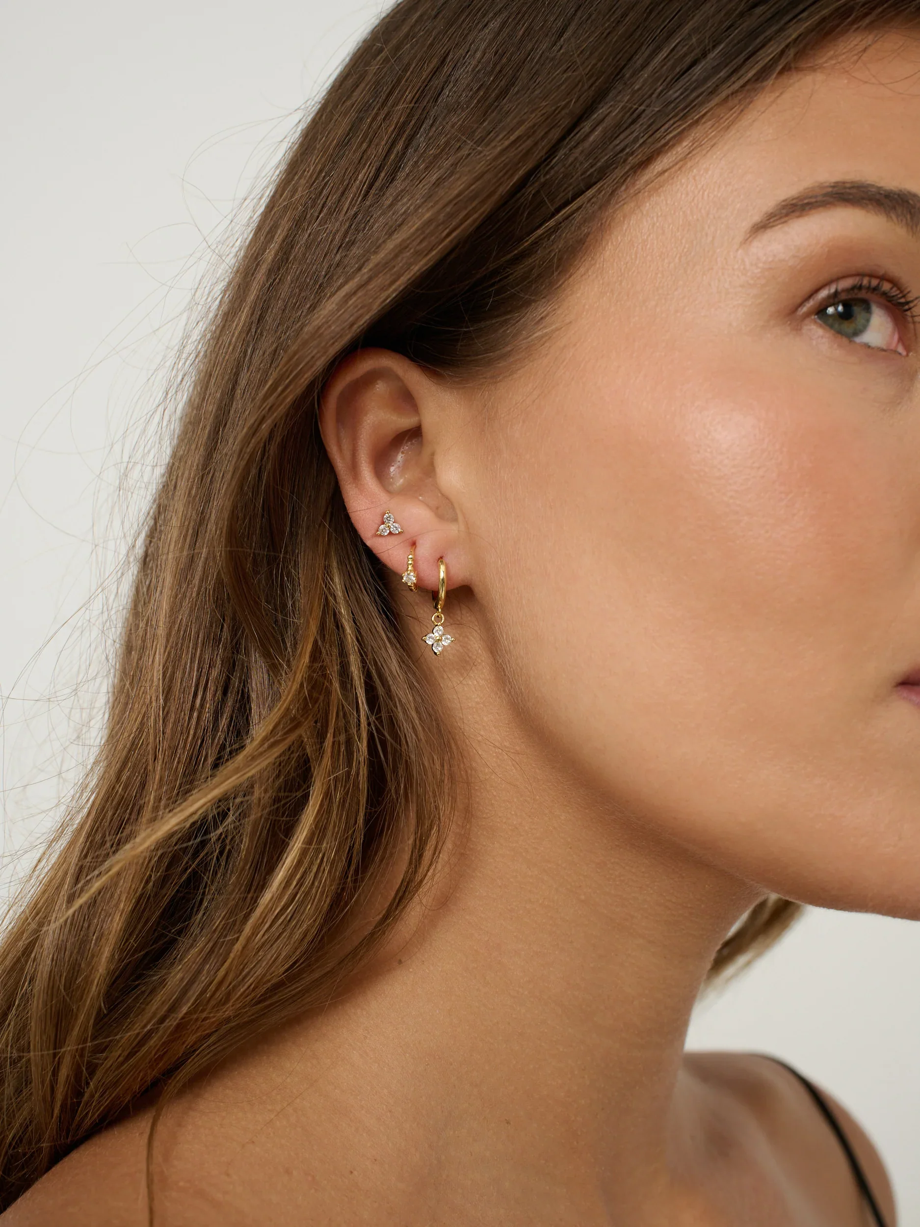 Angels Whisper - Celin Gold Stacker Earring Set
