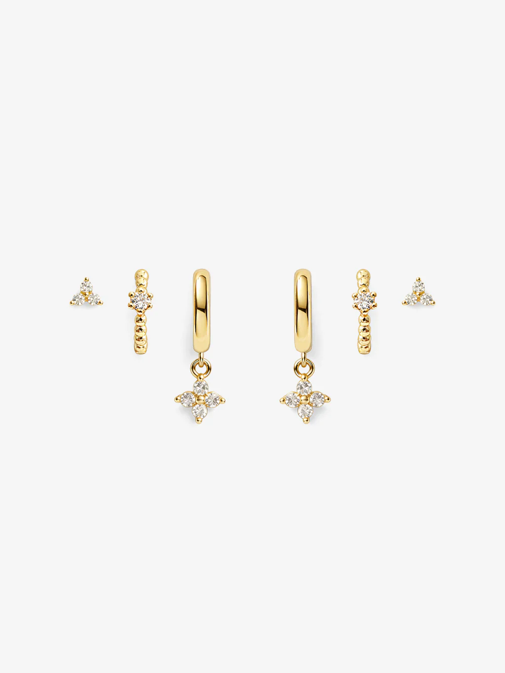 Angels Whisper - Celin Gold Stacker Earring Set - Image 3
