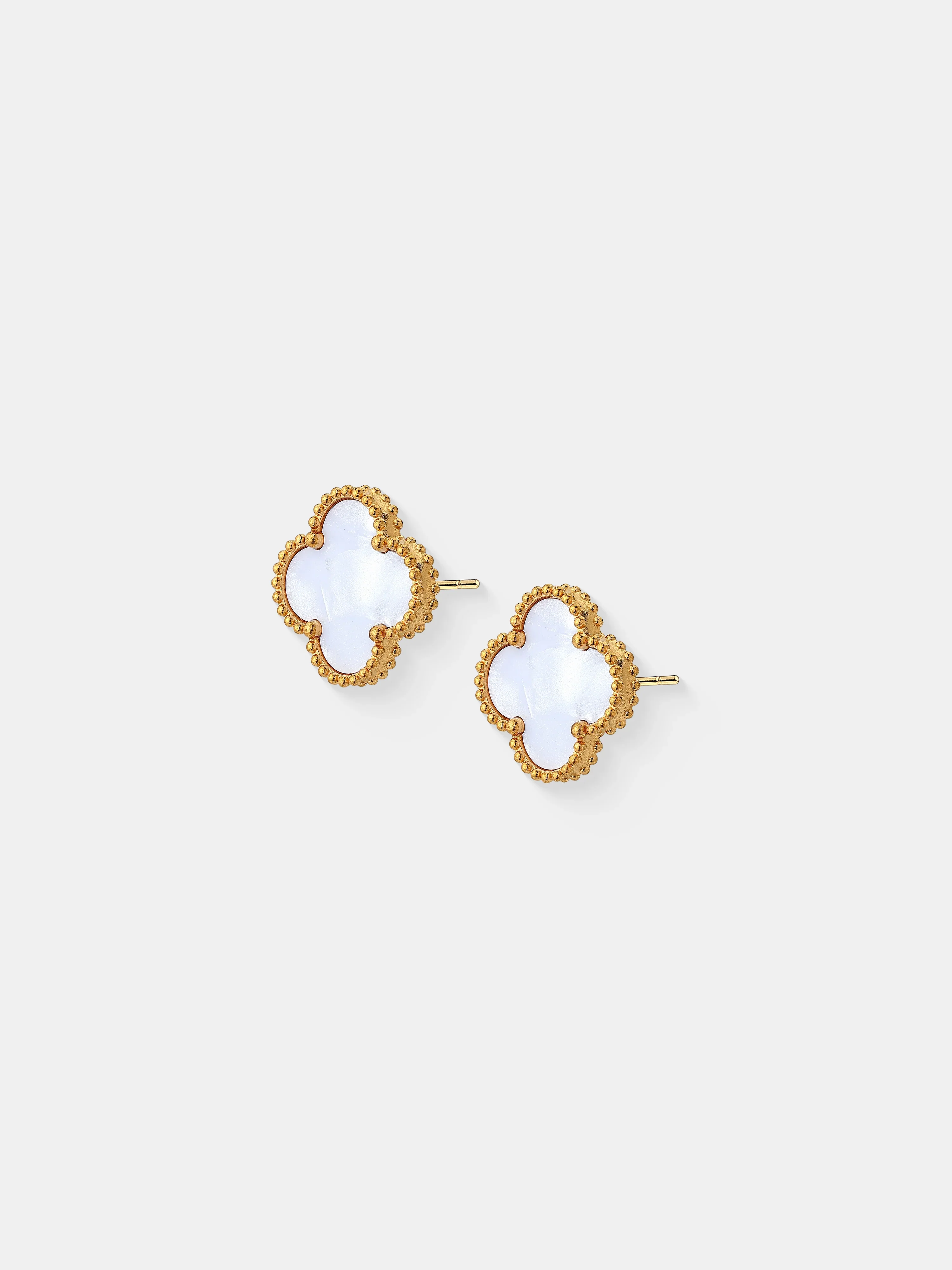 Angels Whisper - Charlotte Earrings in 18K Gold Plated in White - Image 2