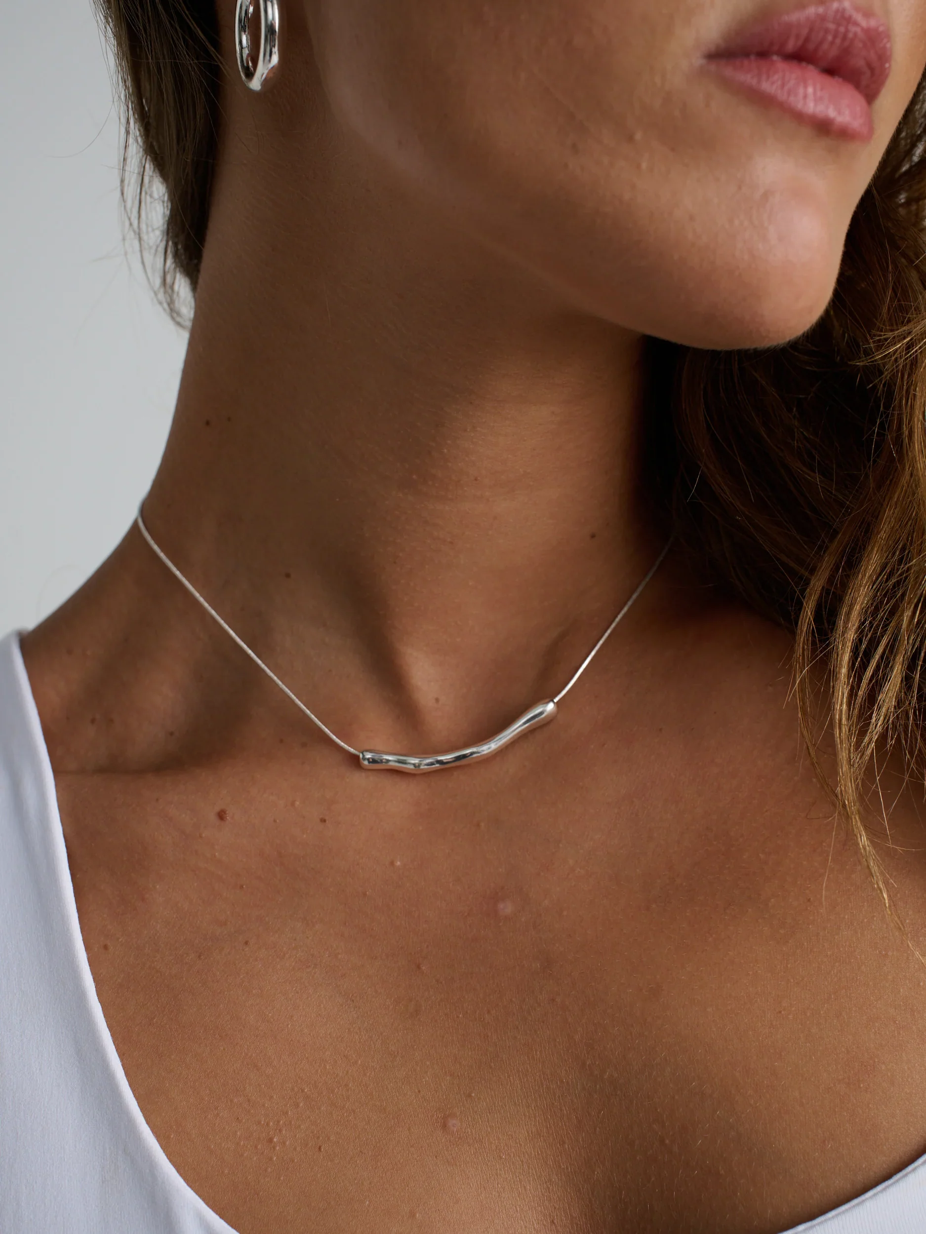 Angels Whisper - Chrome Rope Sterling Silver Plated Necklace