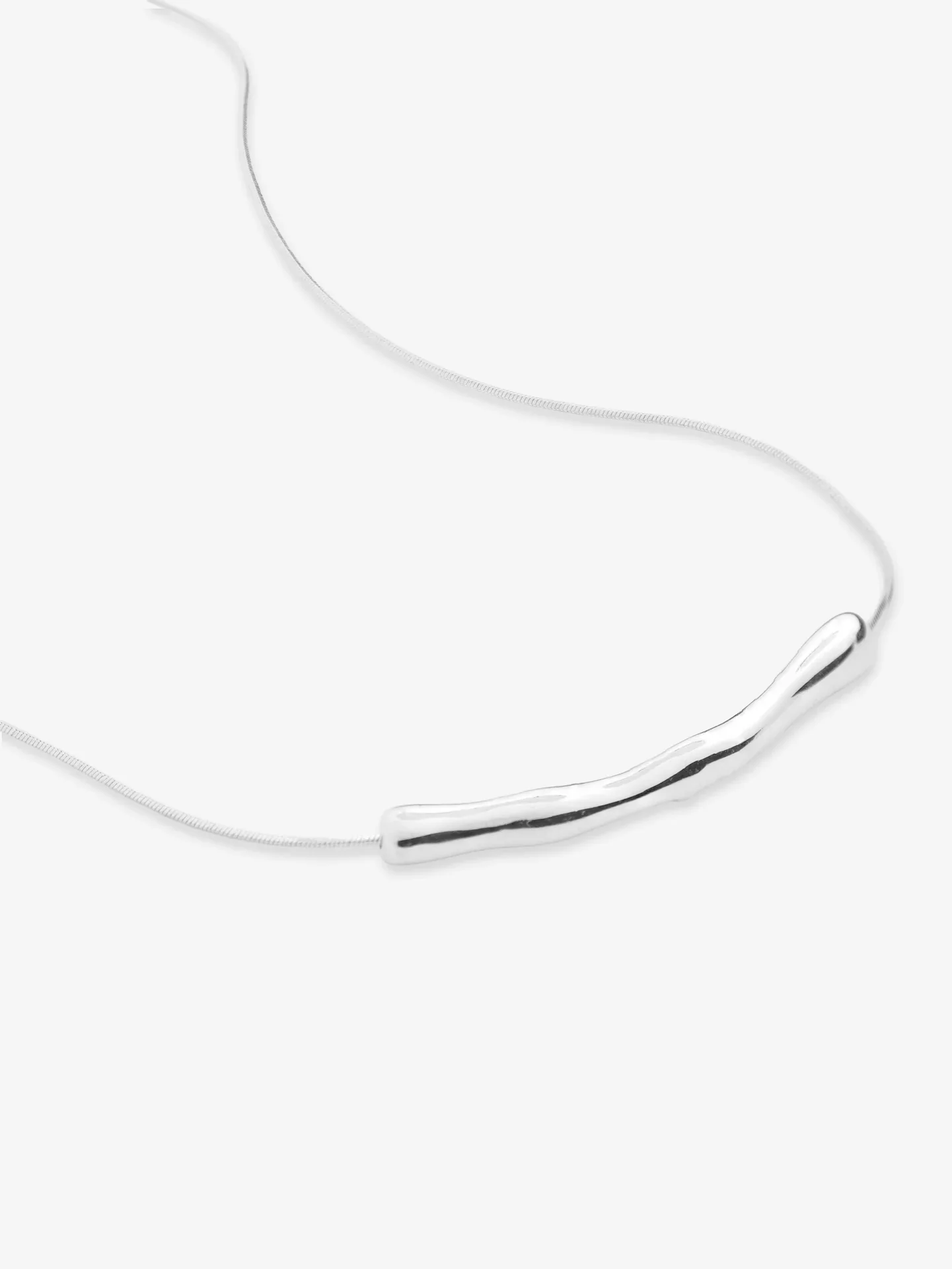 Angels Whisper - Chrome Rope Sterling Silver Plated Necklace - Image 3