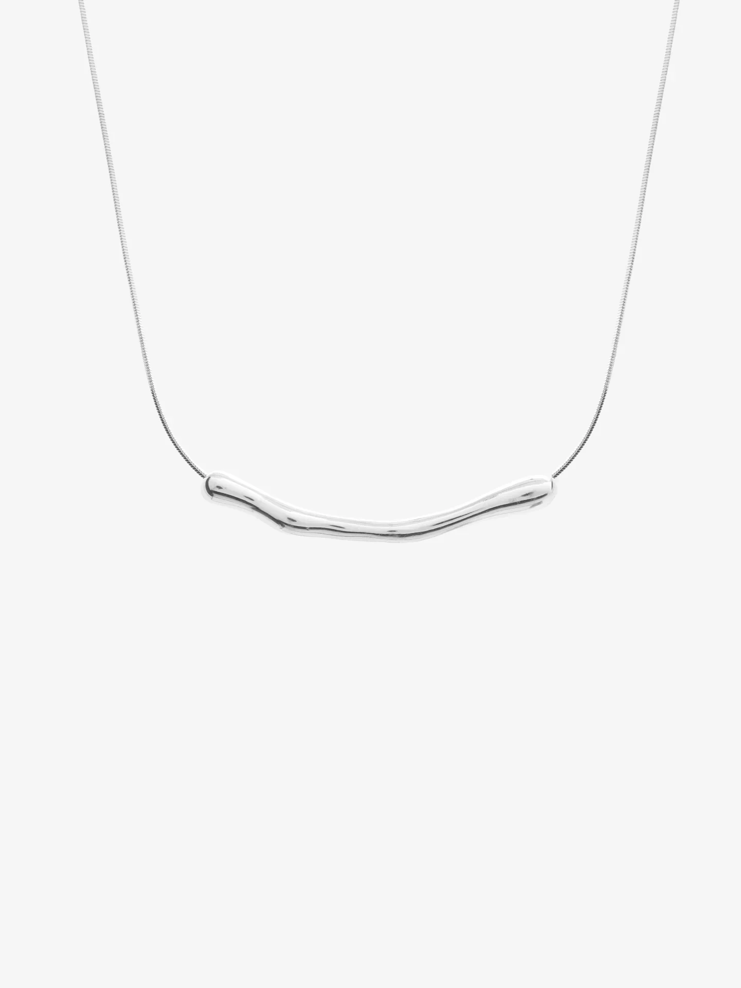 Angels Whisper - Chrome Rope Sterling Silver Plated Necklace - Image 4