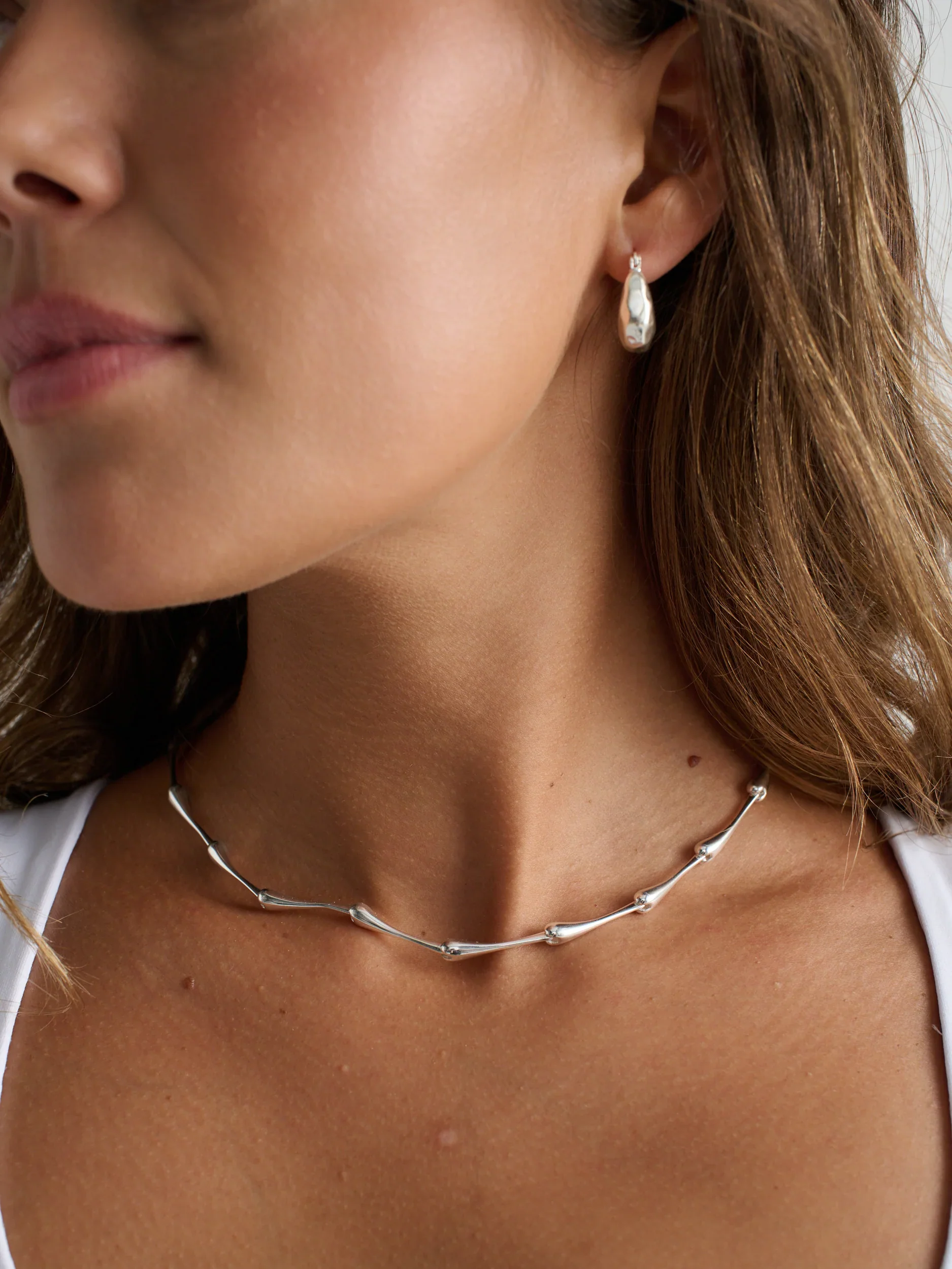 Angels Whisper - Chrome Sterling Silver Plated Necklace