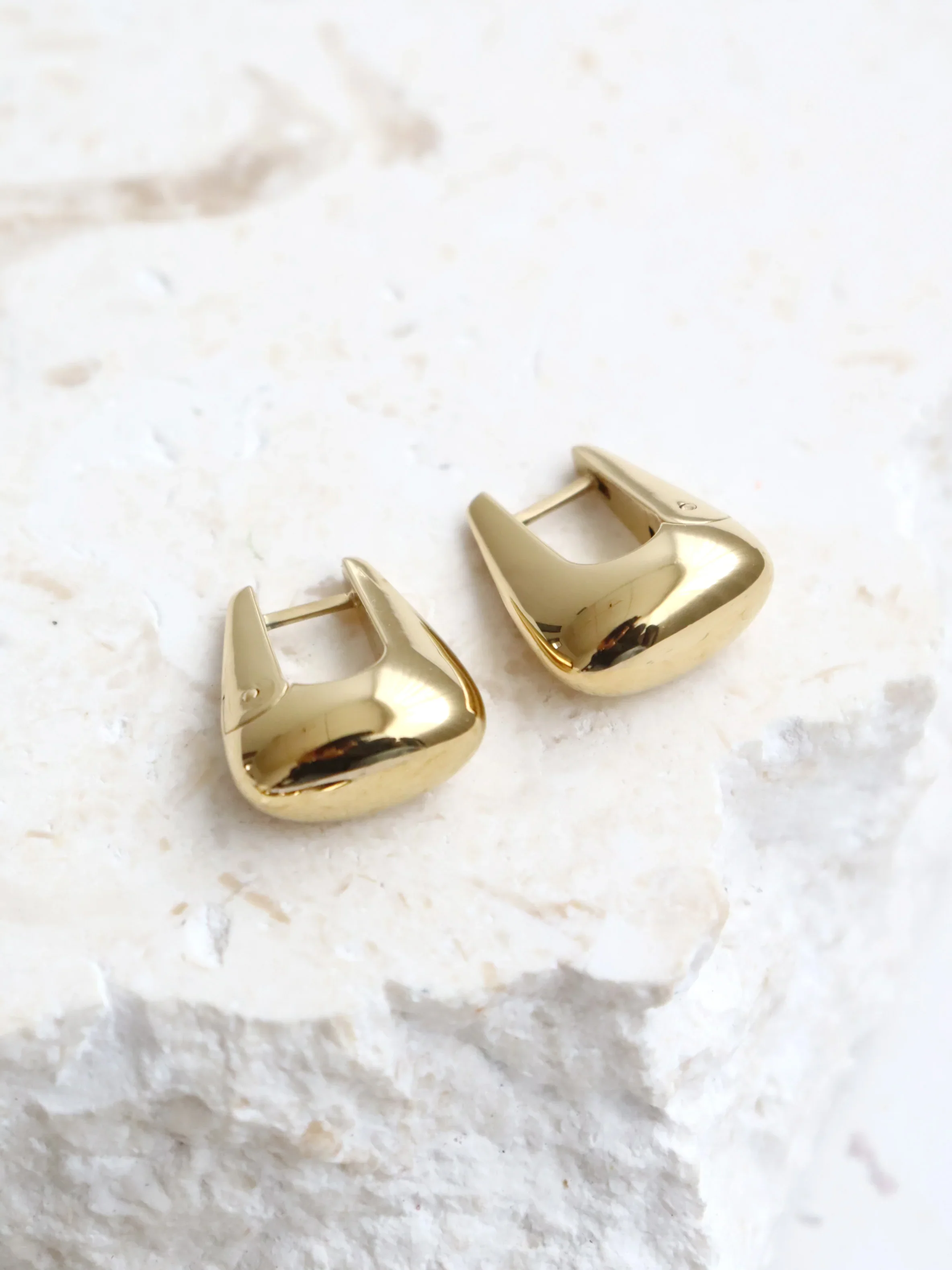 Angels Whisper - L&S Capri Everyday Hoop Earrings Gold - Image 3